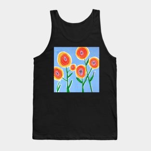 Sunny Blue florals Tank Top